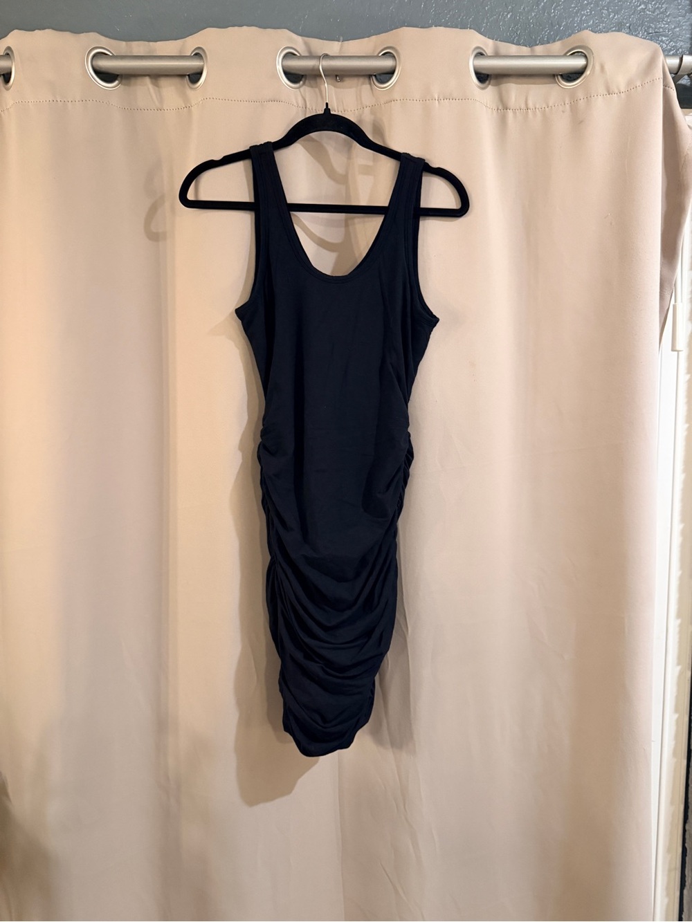 Express Black  Black Ruched Tank Dress
